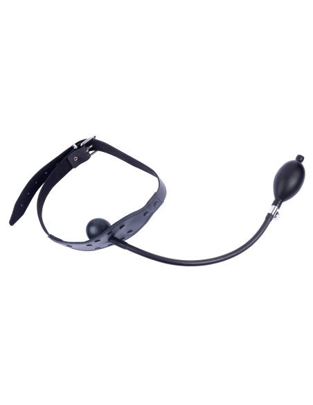 Bâillon gonflable en cuir avec Boule