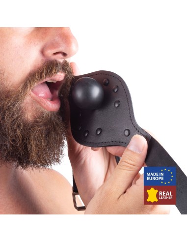 Bâillon gonflable en cuir avec Boule