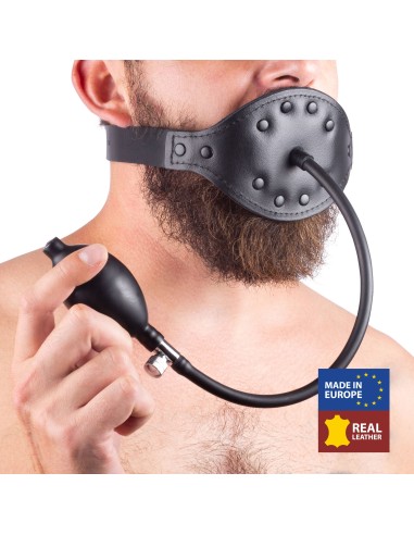 Bâillon gonflable en cuir avec Boule