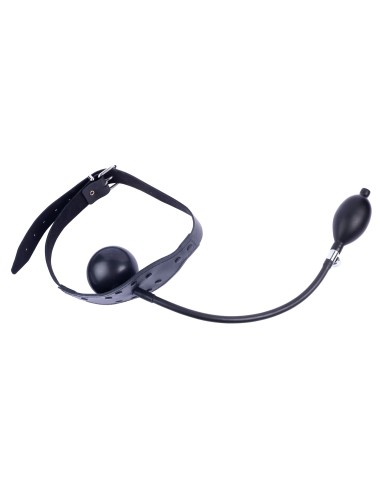 Bâillon gonflable en cuir avec Boule