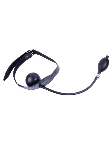 Bâillon gonflable en cuir avec Boule