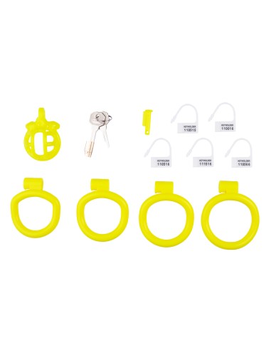 Cage de chasteté courte Lyfy 4 x 3.3cm Jaune