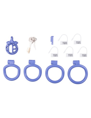 Cage de chasteté courte Lyfy 4 x 3.3cm Bleue