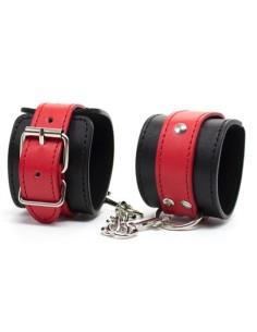 Menottes de poignets Cuffy Noir-Rouge