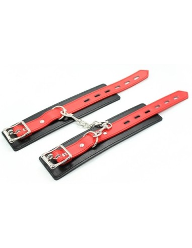 Menottes de poignets Cuffy Noir-Rouge