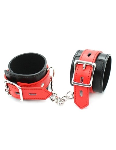 Menottes de poignets Cuffy Noir-Rouge