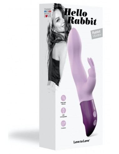 Vibro HELLO RABBIT 24 x 4cm Mauve