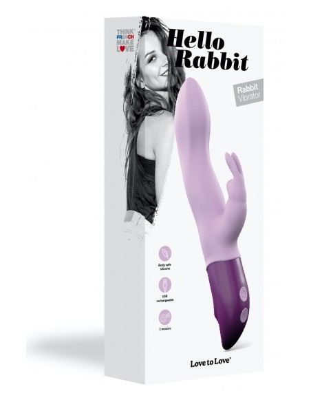 Vibro HELLO RABBIT 24 x 4cm Mauve