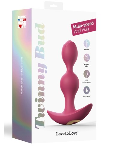 Plug vibrant Twinny Bud 10.5 x 3cm Rose