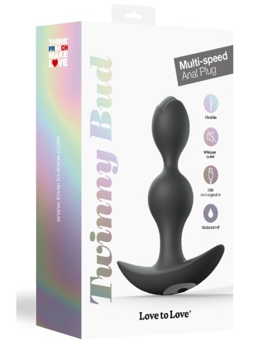 Plug vibrant Twinny Bud 10.5 x 3cm Noir