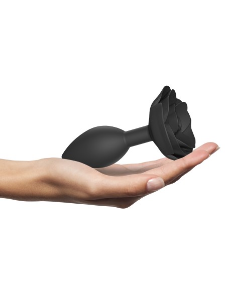 Plug anal bijou Open Roses L 9 x 3.8cm Noir Plug anal bijou Open Roses L 9 x 3.8cm Noir