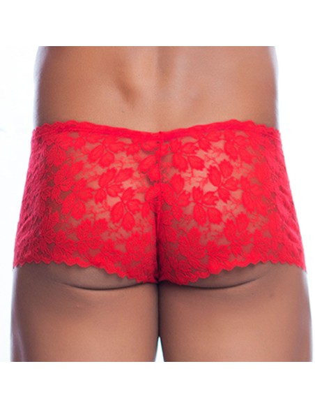 Boxer sexy Dentelle LACE MoB Rouge