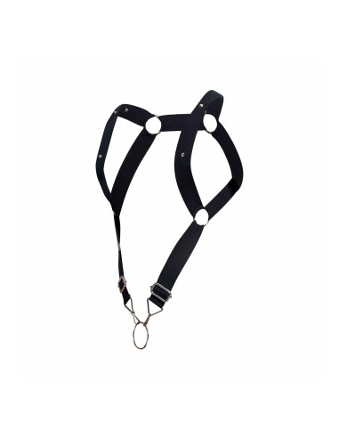 Harnais élastique et Cockring DNGEON UP Noir - Singlet - 6