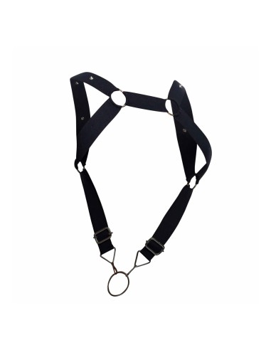Harnais élastique et Cockring DNGEON UP Noir - Singlet - 7