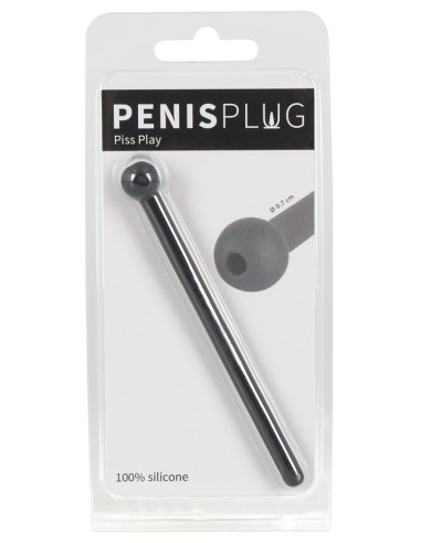 Plug d'urètre percé Piss Play 10.5cm - Diamètre 7mm