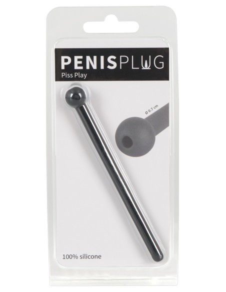 Plug d'urètre percé Piss Play 10.5cm - Diamètre 7mm