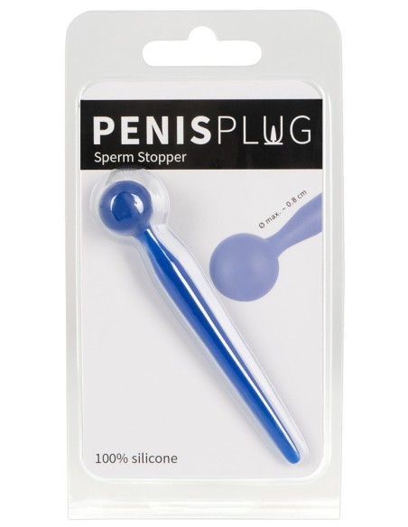 Plug Penis Stop Sperm 8cm - Diamètre 4-8mm Bleu