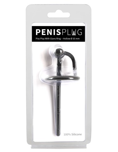Plug d'urètre percé Ring Play 10.5cm - Diamètre 6mm