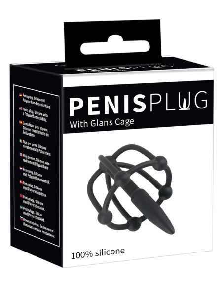Plug Penis silicone Cage Glans 5cm - Diamètre 8mm