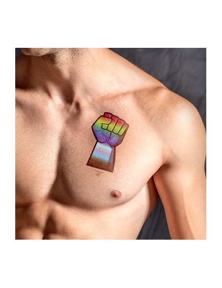 Tatouage éphémère GAY FORCE 10 x 15cm Tatouage éphémère GAY FORCE 10 x 15cm