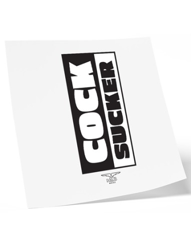 Tatouage éphémère COCK SUCKER 10 x 15cm