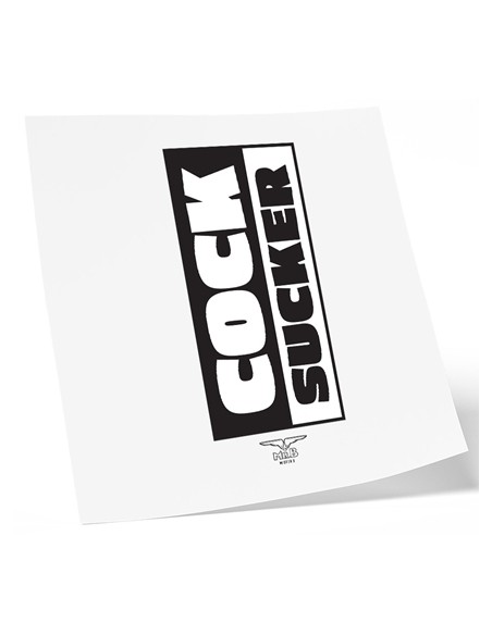 Tatouage éphémère COCK SUCKER 10 x 15cm