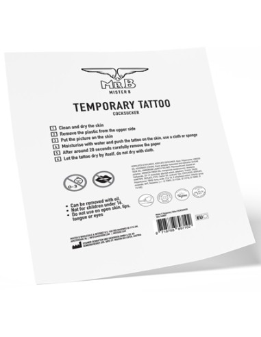 Tatouage éphémère COCK SUCKER 10 x 15cm