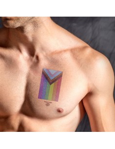 Tatouage éphémère PRIDE FLAG 10 x 10cm