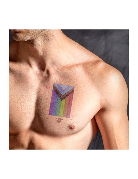 Tatouage éphémère PRIDE FLAG 10 x 10cm