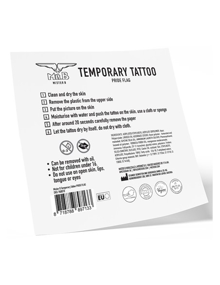 Tatouage éphémère PRIDE FLAG 10 x 10cm