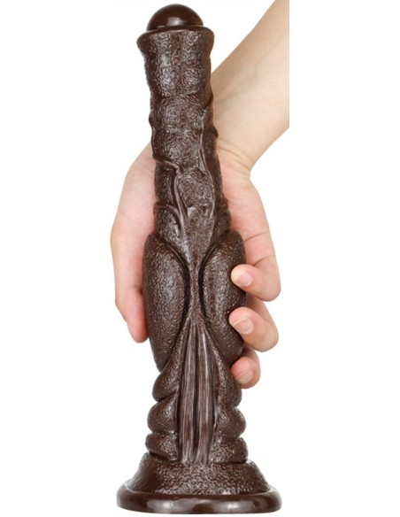 Gode Monster Dog Long 26 x 6cm Marron foncé
