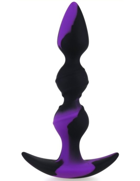 Plug silicone Three Pal 15 x 3.2cm Noir-Violet
