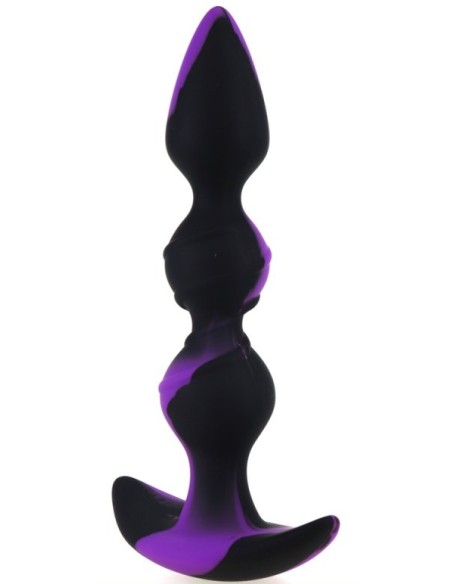 Plug silicone Three Pal 15 x 3.2cm Noir-Violet
