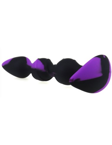 Plug silicone Three Pal 15 x 3.2cm Noir-Violet