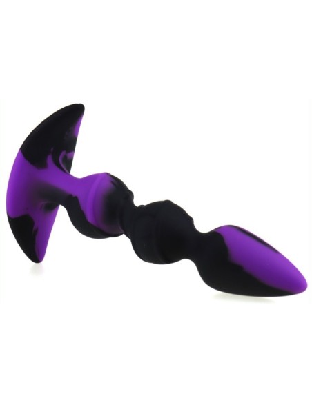 Plug silicone Three Pal 15 x 3.2cm Noir-Violet