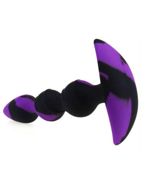 Plug silicone Three Pal 15 x 3.2cm Noir-Violet