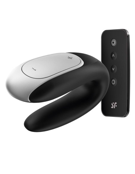 Double stimulateur connecté Double Fun Satisfyer Noir Double stimulateur connecté Double Fun Satisfyer Noir