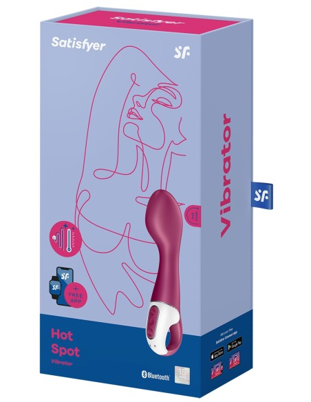 Vibro connecté Hot Spot Satisfyer 20cm Mauve