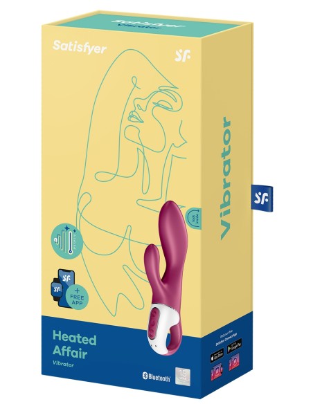 Vibro Rabbit connecté Heated Affair Satisfyer 20cm Mauve