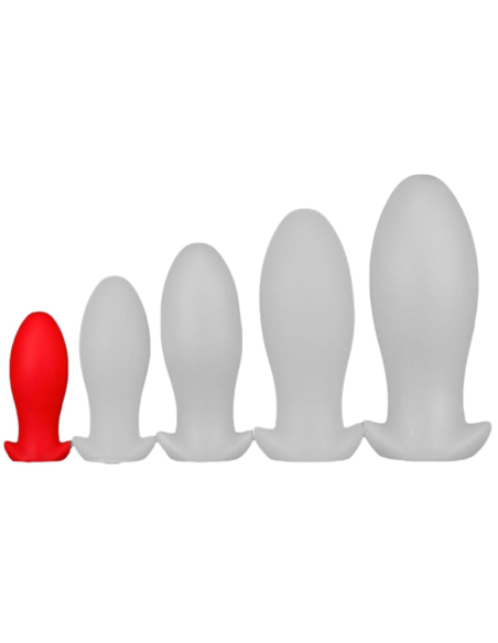 Plug silicone Saurus Egg S 10 x 4.5cm Rouge