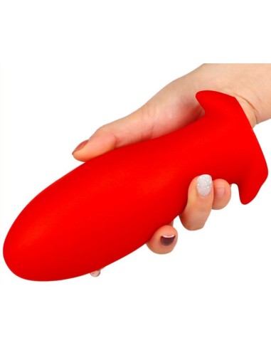 Plug silicone Saurus Egg S 10 x 4.5cm Rouge