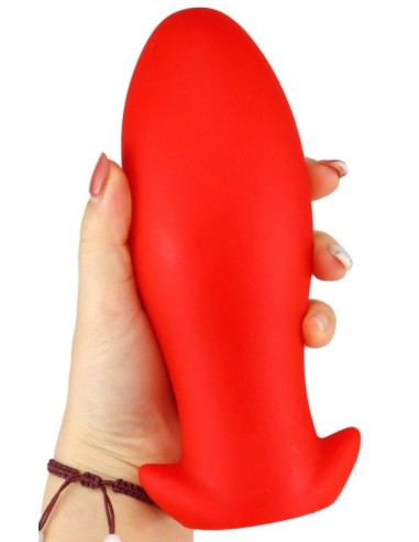 Plug silicone Saurus Egg S 10 x 4.5cm Rouge