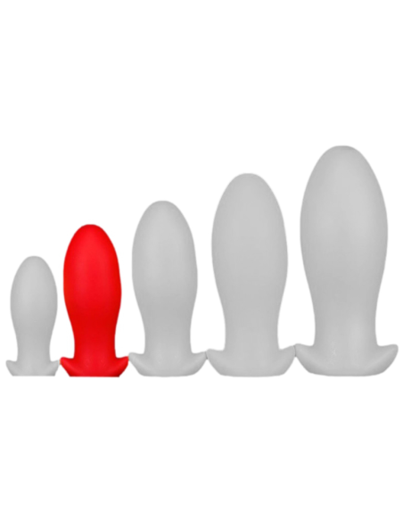 Plug Silicone Saurus Egg M 12 x 5.3cm Rouge