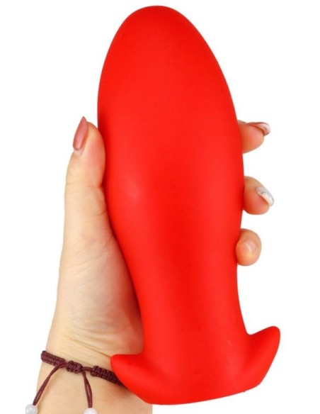 Plug Silicone SAURUS EGG L 14 x 6.3cm Rouge
