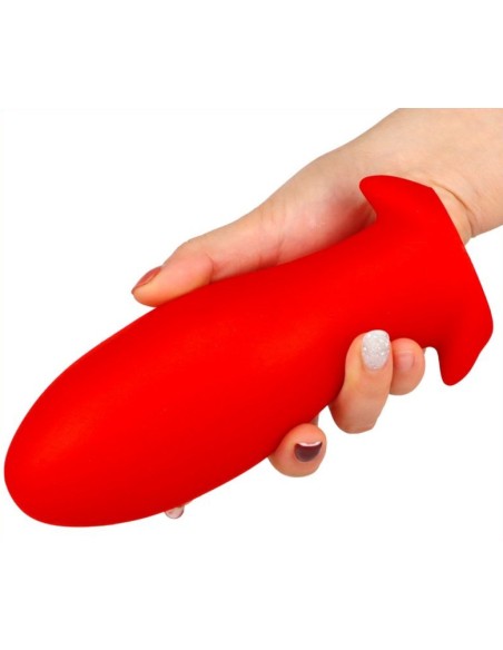 Plug silicone Saurus Egg XL 16.5 x 7.3cm Rouge