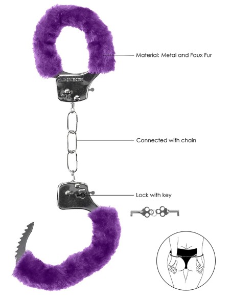 Menottes Pleasure Furry Violet