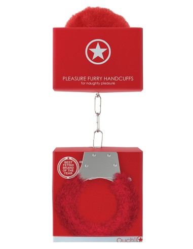 Menottes Pleasure Furry Rouges