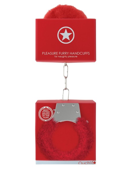 Menottes Pleasure Furry Rouges Menottes Pleasure Furry Rouges