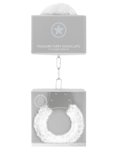 Menottes Pleasure Furry Blanches