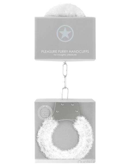 Menottes Pleasure Furry Blanches Menottes Pleasure Furry Blanches